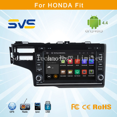 Android 4.4 car dvd player GPS navigation for HONDA Fit 2014 with HD 8" capacitive screen