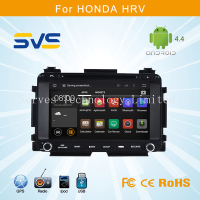 Android 4.4 car dvd player GPS navigation for HONDA HRV Vezel 2015 auto radio bluetooth SD