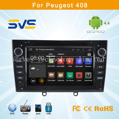 Android 4.4 car dvd player GPS navigation for Peugeot 408 308 with radio bluetooth, usb sd
