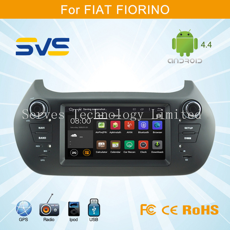 Android 4.4 car dvd player with GPS for FIAT FIORINO with car mp3 multimedia system 7 inch
