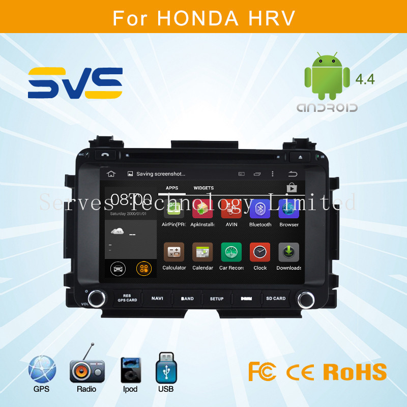 Android 4.4 car dvd player GPS navigation for HONDA HRV Vezel 2015 auto radio bluetooth SD