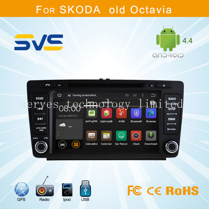 Android 4.4 car dvd player GPS navigation for Skoda Octiva/ Octava with dvd bluetooth ipod
